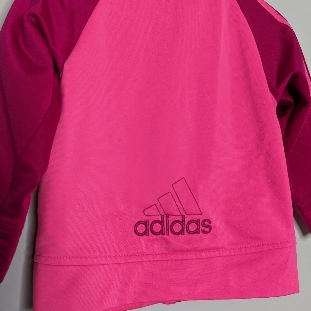 Adidas Pink Athletic Track Jacket 18m